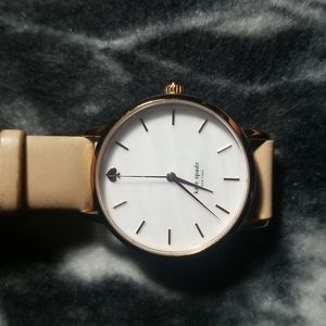 Kate Spade New York blush leather metro watch